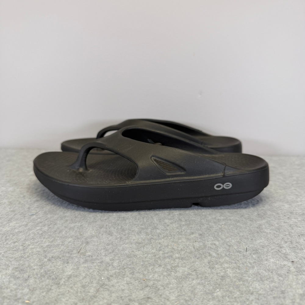 OOFOS OOriginal Black Recovery Sandals Womens Size 9 Comfort Flip Flops